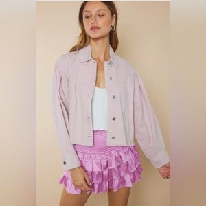 Idem Ditto M/L Pink Denim Jacket. 💗🌸